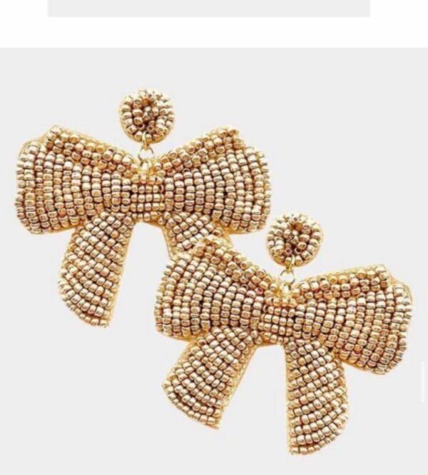 Gold Bow Earrings