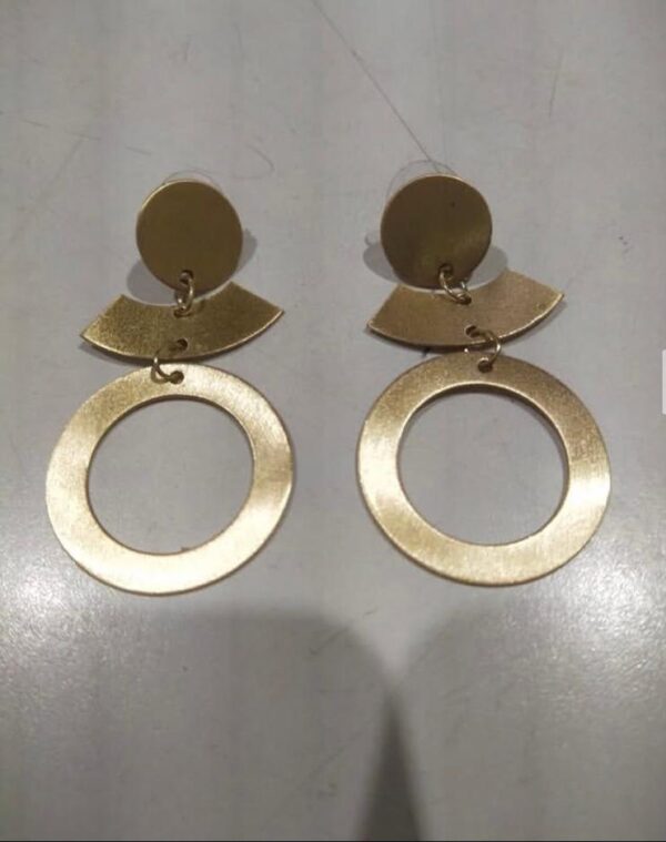 Brass Drop Earrings - Image 2