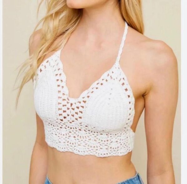 White Crochet Top