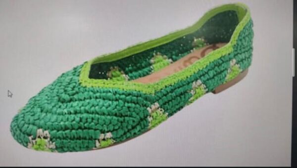 Green Blue Crochet Shoes - Image 3