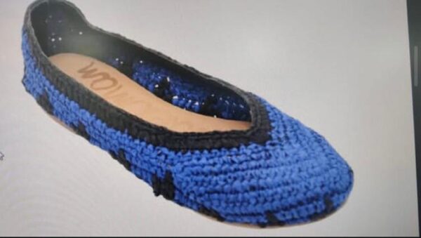 Green Blue Crochet Shoes - Image 2