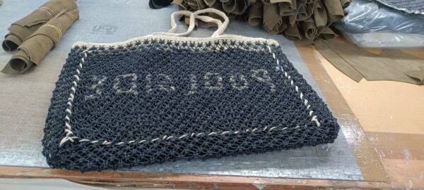 Black Poolside Jute Bag - Image 3