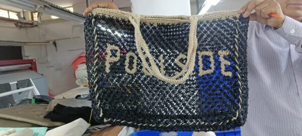 Black Poolside Jute Bag