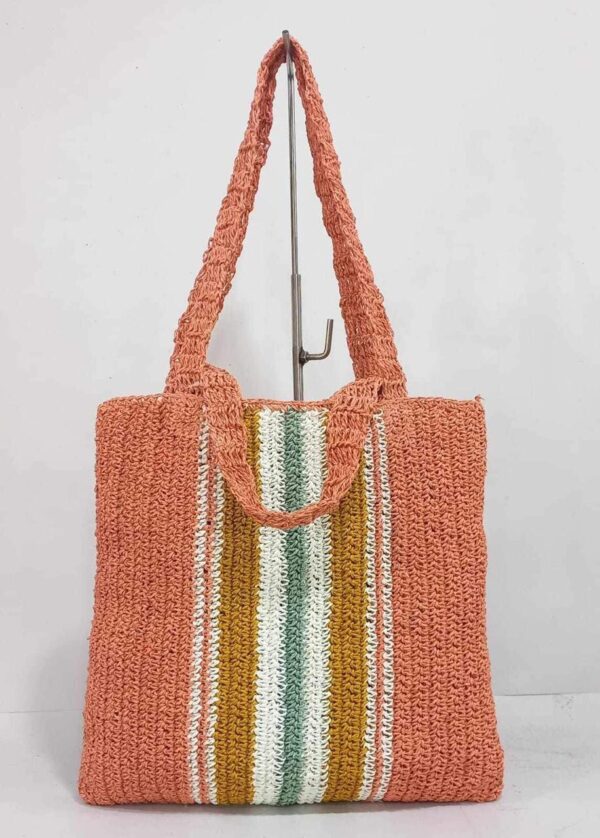 Orange Raffia Design Bags