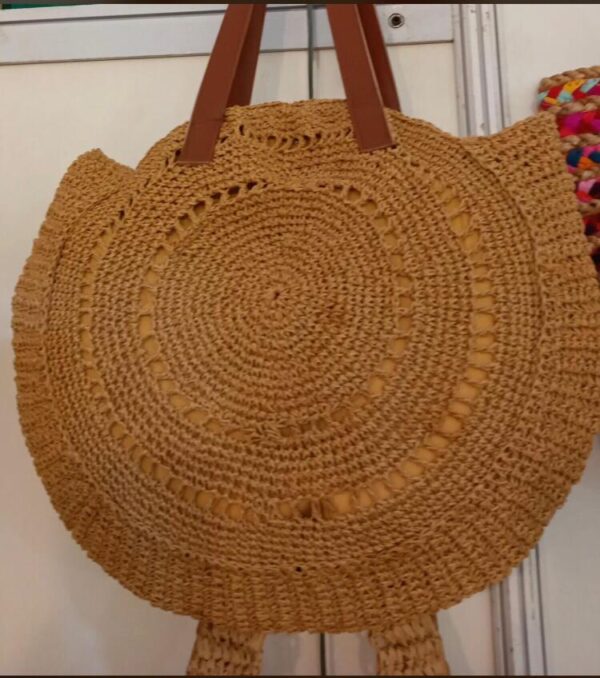 Raffia Round Design Handbags