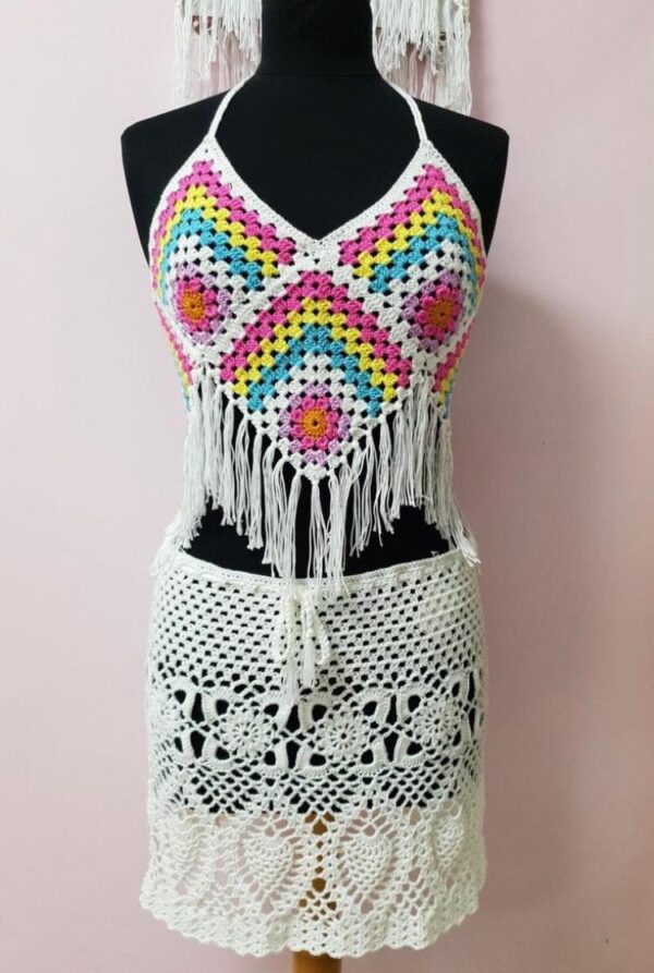 Crochet Skirt And Tops